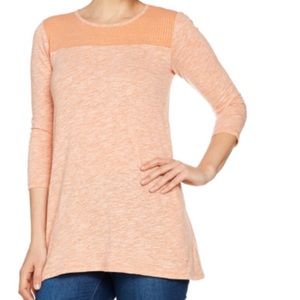 LOGO // Lori Goldstein Slub Knit Swing Top